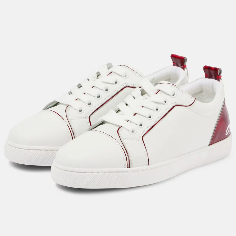 Christian Louboutin Leather sneakers white with red