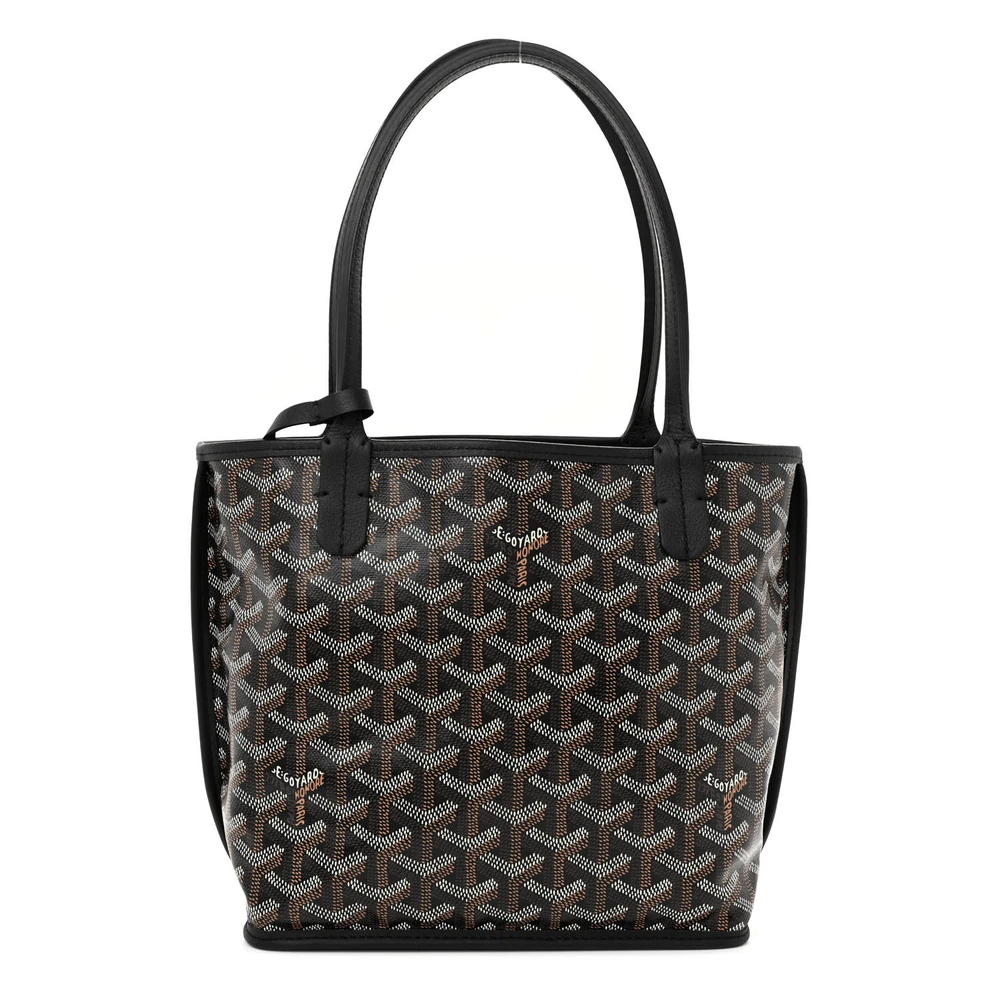 Goyard Mini Reversível Anjou Preto em Canvas Goyardine