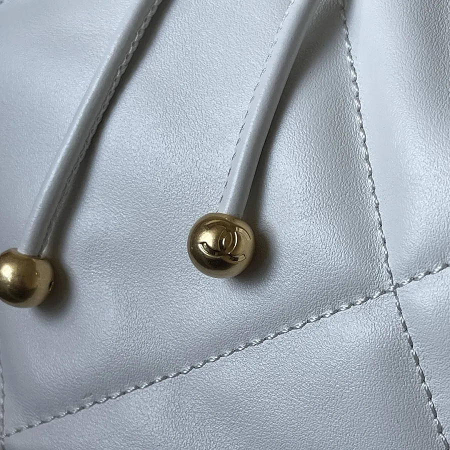 Chanel 19bags Backpacks White / Grey / Black Gold / Black Silver / Burnt Sugar Colouring  Quilted Lambskin Leather Backpacks