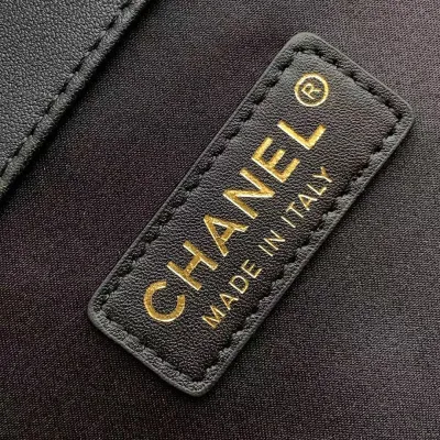 Chanel Black Quilted cattle Leather Tote Bags 36x59x13cm Shoulder Bags