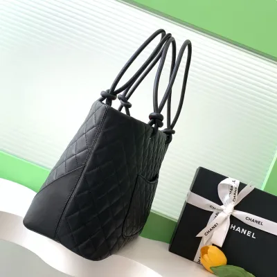 Chanel Black Basket Tote Bags / Shoulder Bags