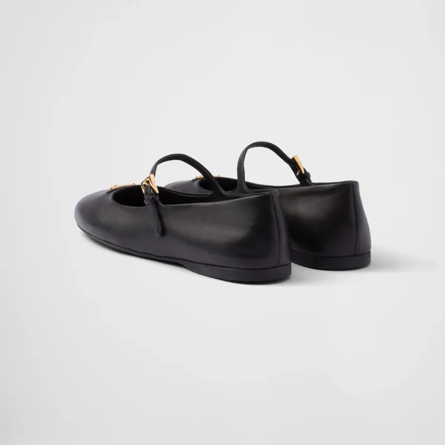 PRADA Naplak Flat Shoes black Ballet Shoes