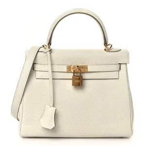 Hermès Kelly Retourne 25 Mushroom Togo Leather Gold Hardware
