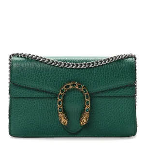 Gucci Mini Super Dionysus Shoulder Bag Emerald Dollar Calfskin Leather & Crystal Mixed Metal Hardware