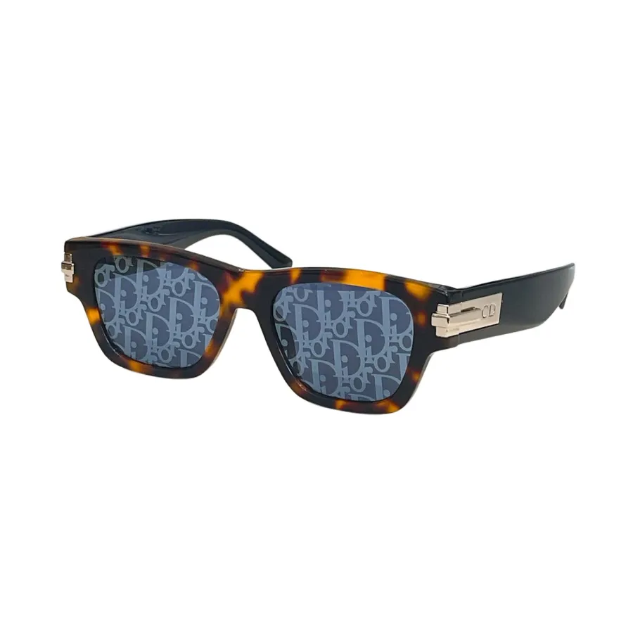 DIOR square frame glasses black/gun black/orange blue/leopard black color Size 52口18-145