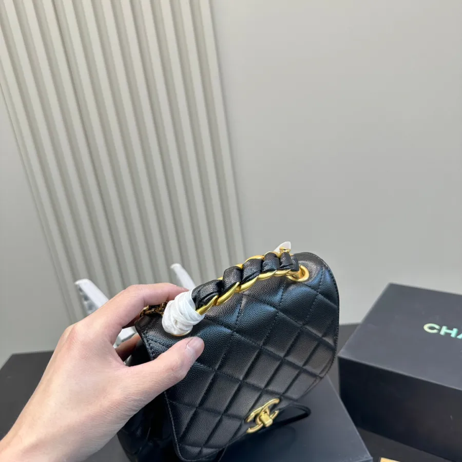 Chanel Black / White / Red / Apricot color Quilted Lambskin Leather Backpacks