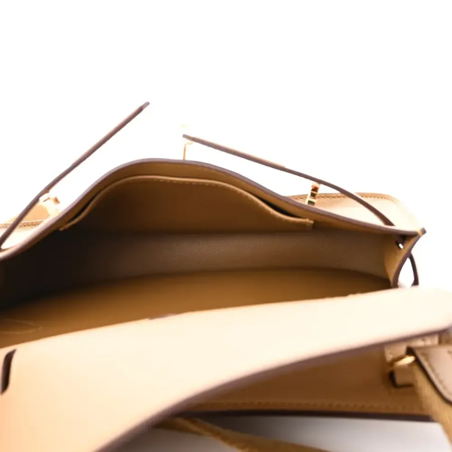 Hermès Mini Jypsière Bronze Doré Swift Leather Gold Hardware