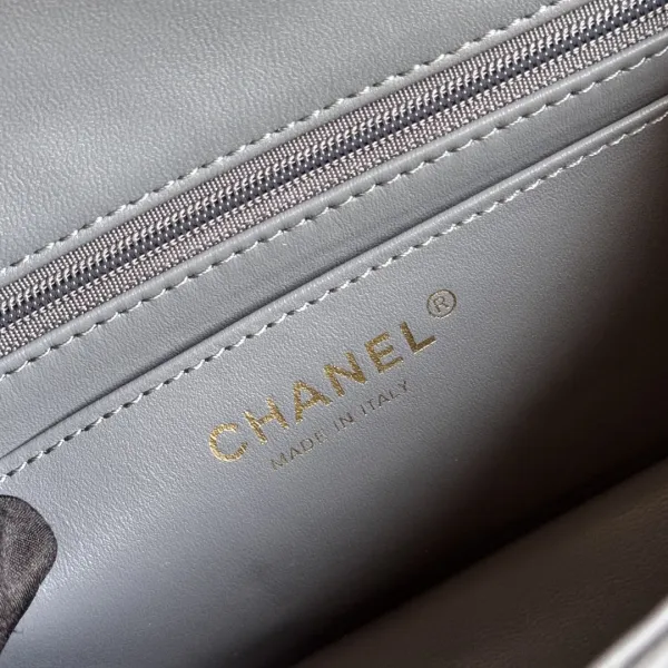 Chanel Grey / Black Mini CF Handle Bag - Image 8