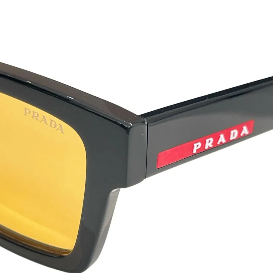 Prada square frame glasses yellow/red/black/brown/leopard color Size 54口16-145