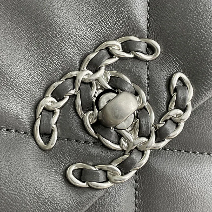 Chanel 19 Bag Deep Grey / Pink / Apricot Color 30cm Crossbody Bags