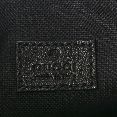 Gucci Mini Diagonal Stitched Blondie Barrel Shoulder Bag Black Sakai Be Green Calfskin Leather Silver Hardware