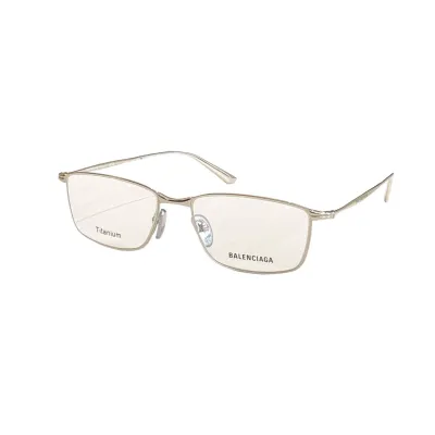 Balenciaga square frame glasses rose gold/gold/silver/transparent black/green gold/tawny gold/black/black silver color transparent lens Size 64口14-145