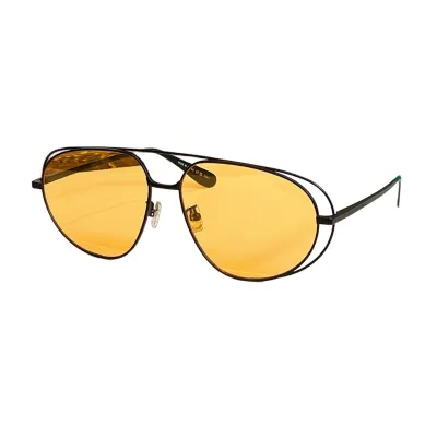 Bottega Veneta Pilot glasses blue/orange/apricot/brown/green/black gold/black silver/black color Size 132口1-120