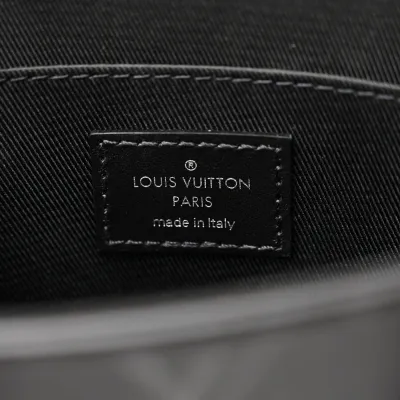 Louis Vuitton Mini Sac Plat Monogram Eclipse Canvas Silver Hardware