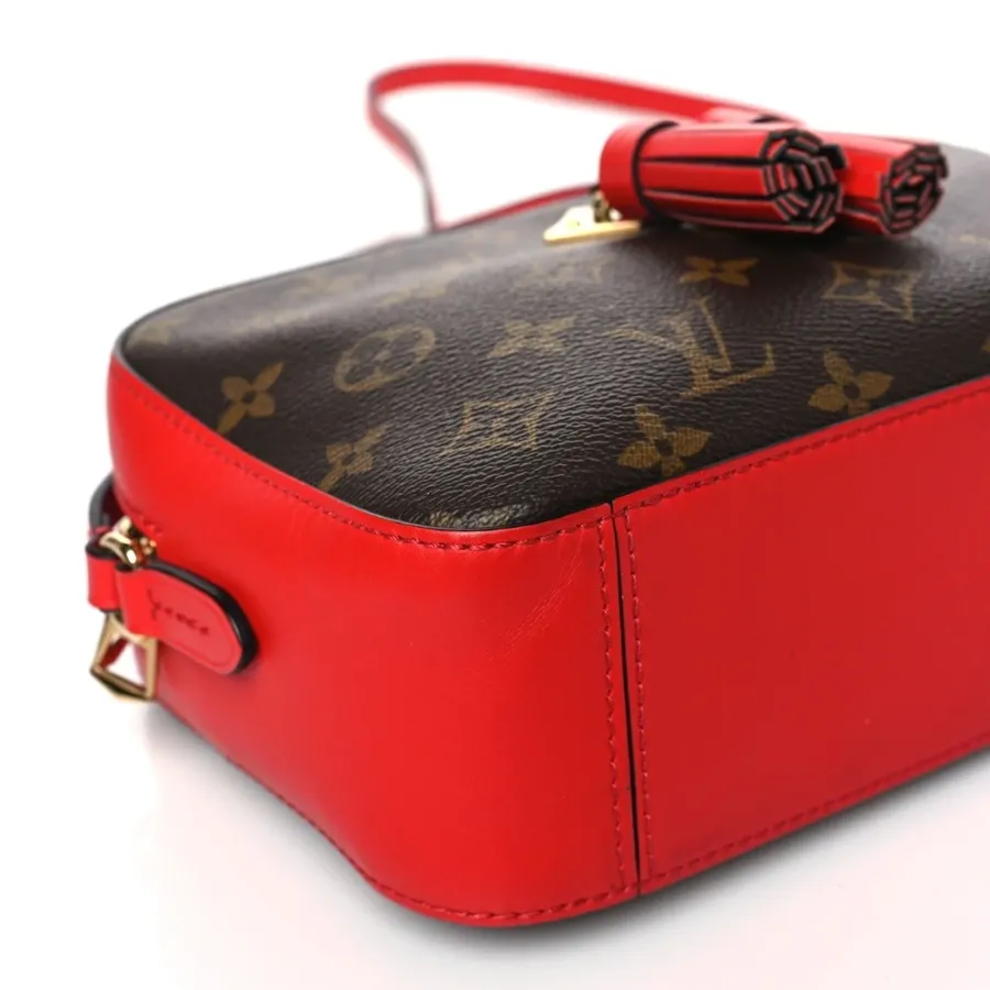 Louis Vuitton Saintonge PM Coquelicot Monogram Canvas Gold Hardware