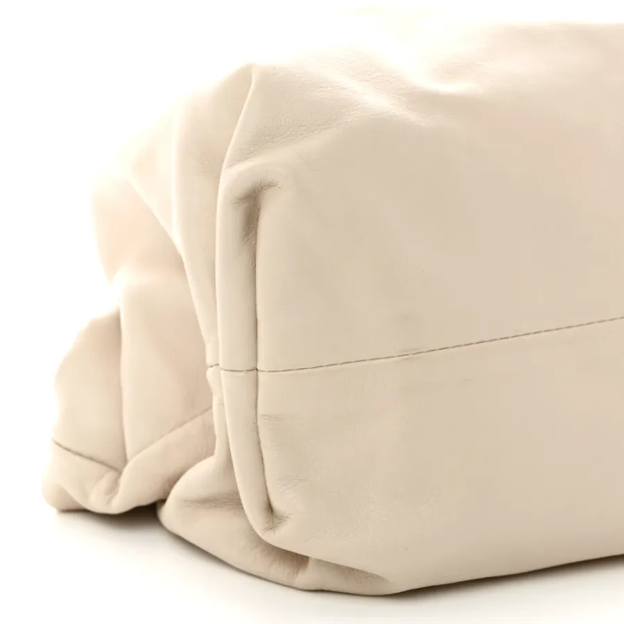 Bottega Veneta Oversized The Pouch Clutch Mist Smooth Butter Calf Leather