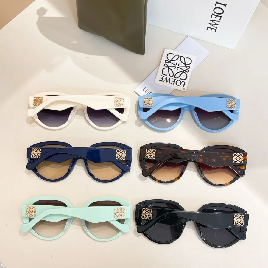 Loewe glasses mint/white/blue/black/leopard/navy blue color Size 56口18-145