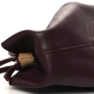 Loewe Paseo Bag Small Burgundy Shiny Nappa Calfskin Leather