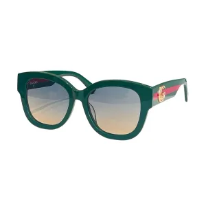 Gucci square frame glasses green/black/leopard/leopard green red/black green red/gradient blue color Size 54口18-145