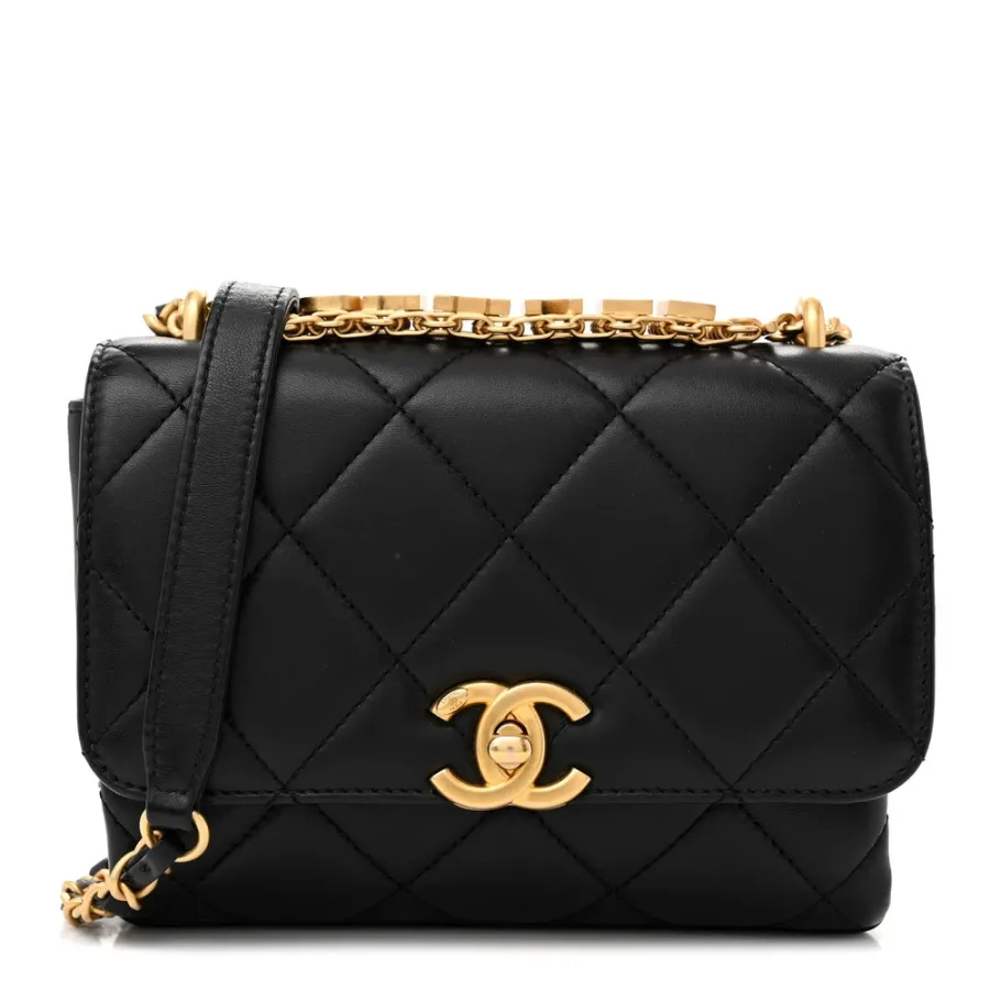 Mini Flap Bag |  Quality Handbags Quilted Lambskin Leather Shoulder Bags