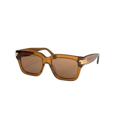 Bottega Veneta square frame glasses transparent grey/transparent brown/transparent leopard/grey/brown/black/yellow black/brown black/black leopard/brown leopard color Size 47口19-140