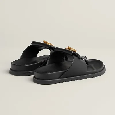 HERMES Joyce black Slippers