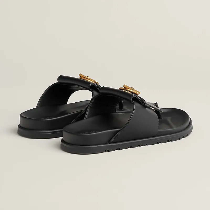 HERMES Joyce black Slippers