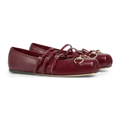 Gucci red Ballet Shoes Flat Shoes