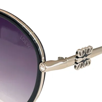 Loewe round frame glasses eggplant/black/blue/white/leopard color Size 54口21-142