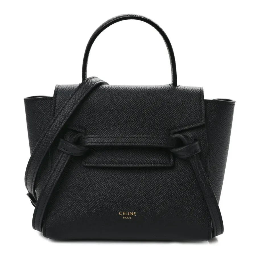 Celine Pico Belt Bag Black Grained Calfskin Leather Gold Hardware