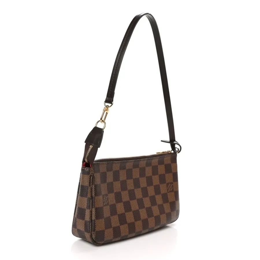 Louis Vuitton Pochette Accessoires NM PM Damier Ebene Canvas Gold Hardware