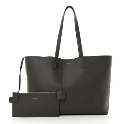 Saint Laurent Large Shopping Tote Pebble Calfskin Leather