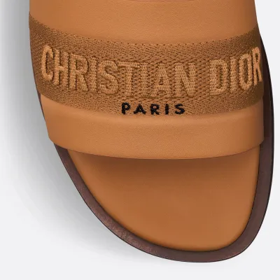 Dior brown flat slippers