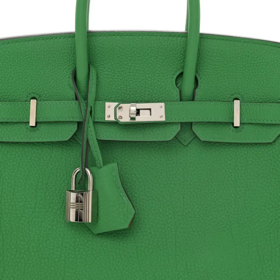 Hermès Verso Birkin 25 Bambou/Caramel Togo Leather Palladium Hardware