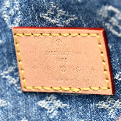 Louis Vuitton CarryAll MM Blue Monogram Denim