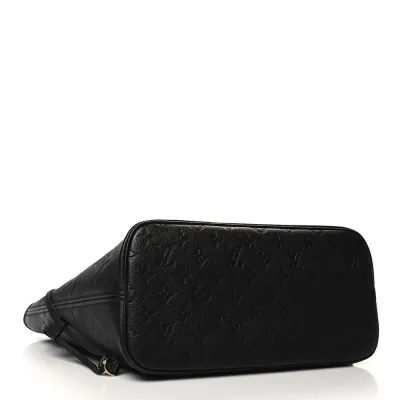 Louis Vuitton Neverfull MM Black Giant Monogram Empreinte Leather