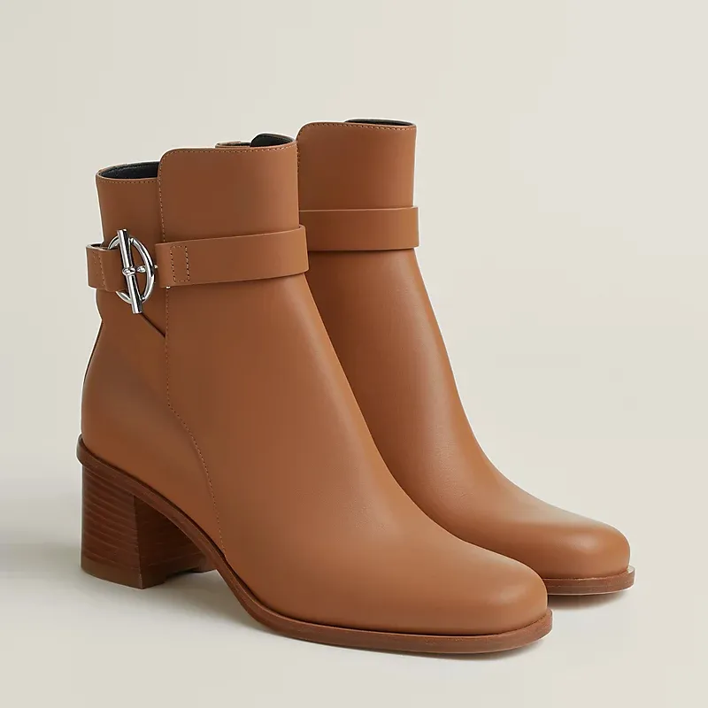 HERMES Jill  Brown ankle boots