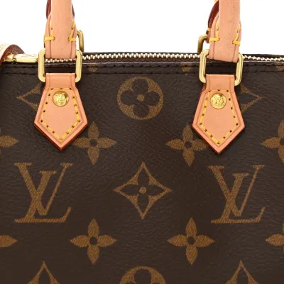 Louis Vuitton Nano Speedy BB Monogram Canvas Gold Hardware