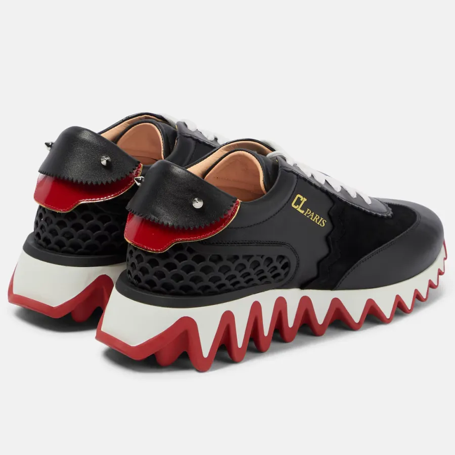 Christian Louboutin Black with red sneakers