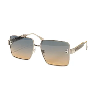 Fendi square frame glasses black gold/purple silver/rust/brown/pink/blue silver color Size 59口15-143