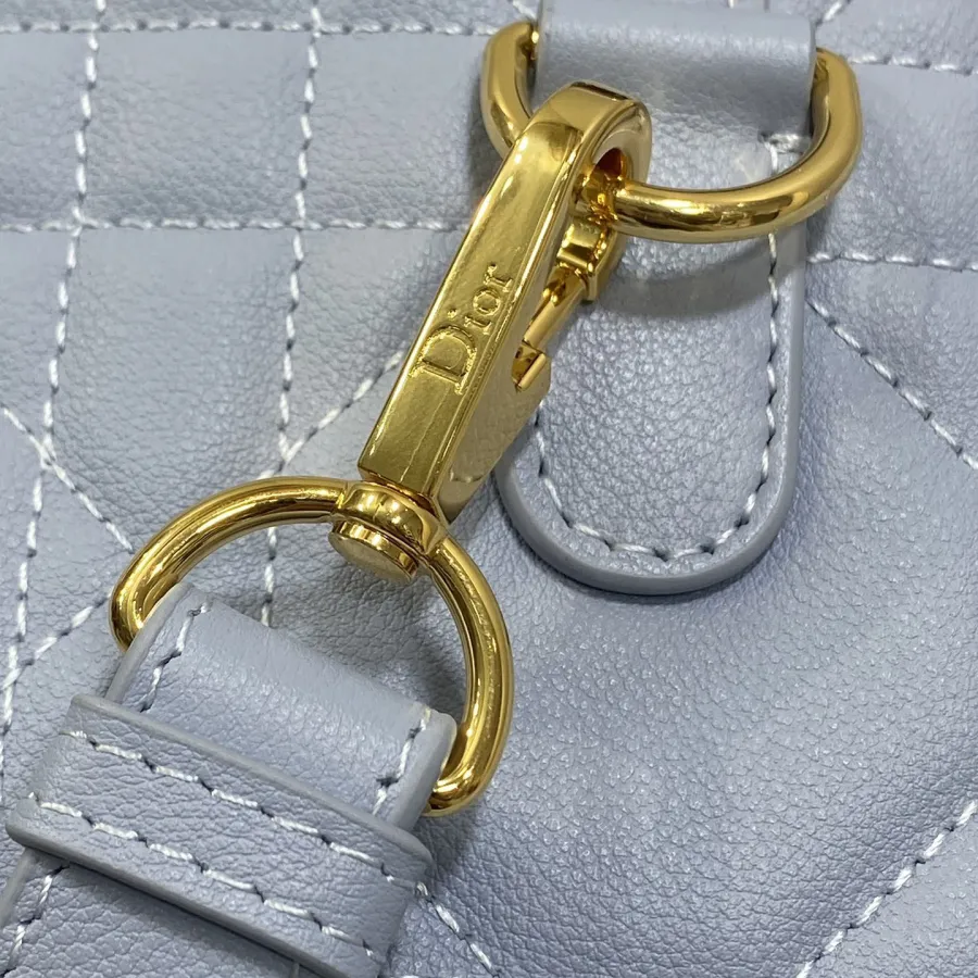 Dior Groove 25 Bag In Ice Blue/White/Pink/Biscuit/Black Macrocannage Calfskin With Gold Hardware