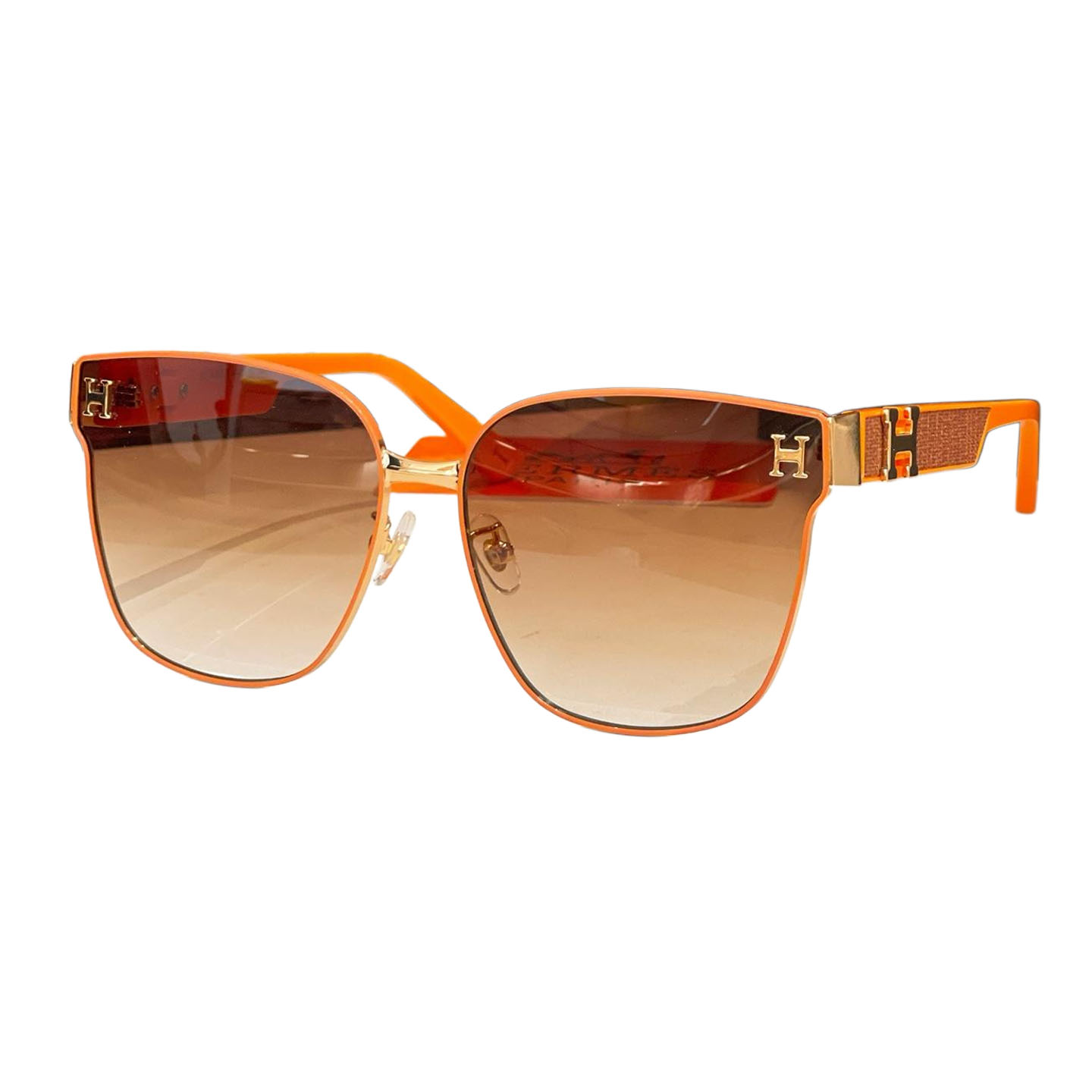 Óculos Hermès Butterfly laranja/verde/berinjela/rosa/marrom/azul cor laranja Tamanho 62口14-147