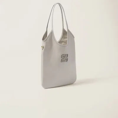 Miu Miu IVY Calfskin Leather Hobo white Tote Bags
