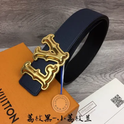 Louis Vuitton Men's LV Ranch Reversible Belt In Black/Brown Calfskin With Gold/Silver Hardware 40mm