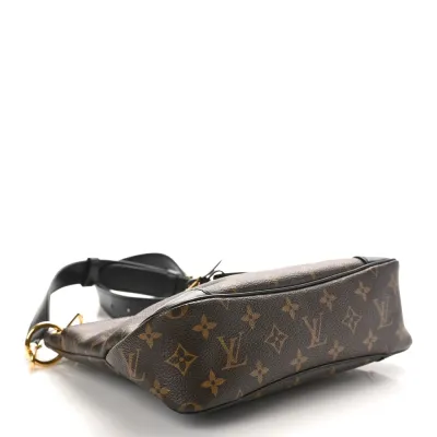 Louis Vuitton Odeon PM Black Monogram Canvas Brass Hardware