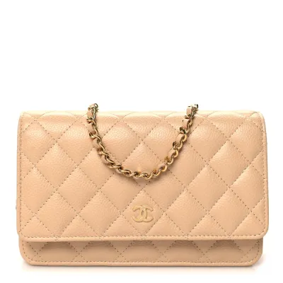 Chanel WOC Small Quilted Caviar Bag