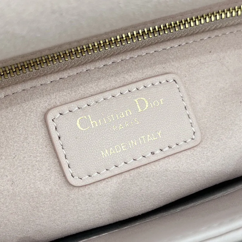 Dior Lady Pink Lambskin Leather Gold Hardware