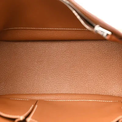 Hermès Jypsiere 28 Brown Taurillon Clemence Leather Palladium Silver Hardware
