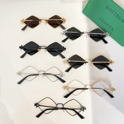 Bottega Veneta glasses gold/silver/transparent black/black/green silver/black gold/brown gold color Size 63口13-138