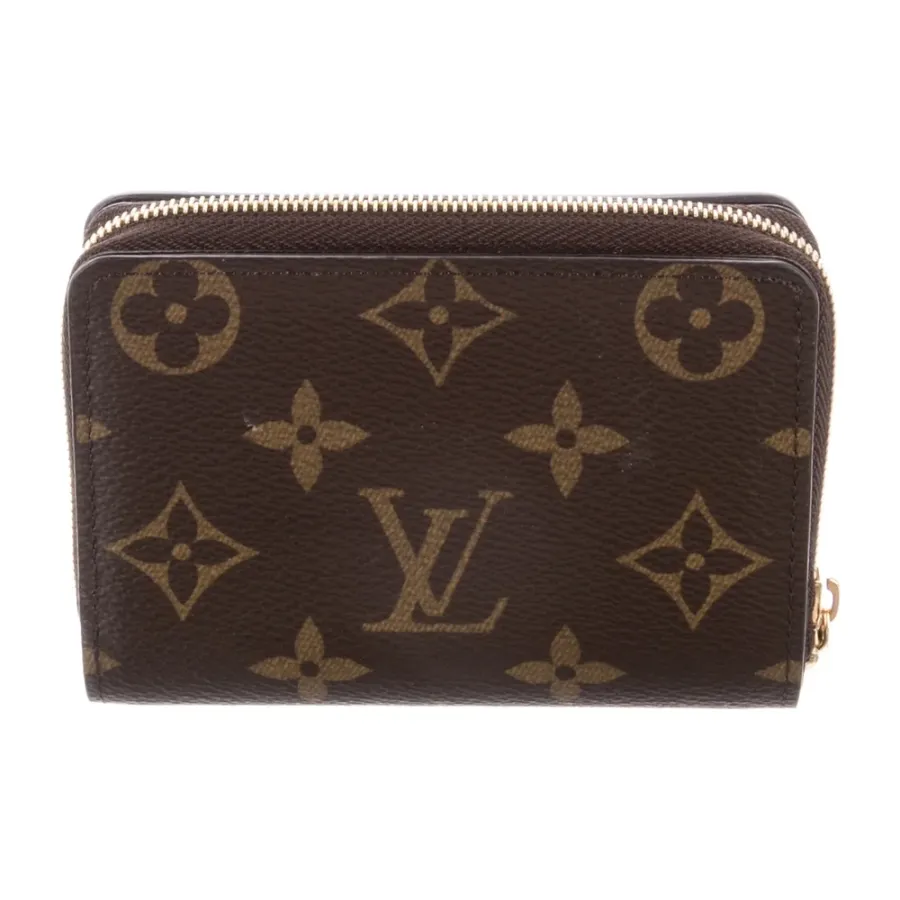 Louis Vuitton Medium Compact Wallet Monogram Coated Canvas Brass Hardware